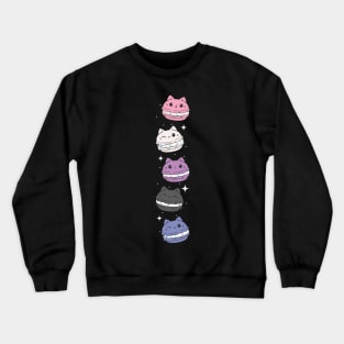 Genderfluid Pride Flag Month Cute Cat Kawaii Macaron Crewneck Sweatshirt